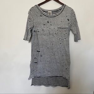 Free People Size Small Shirt Striped Distressed